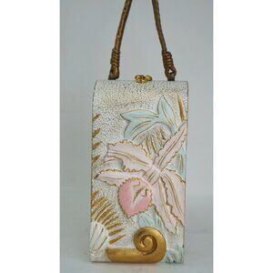 Timmy woods rare collectible Wood Purse hand carved